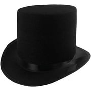Funny Party Hats Unisex Black Victorian Top Hat, Costume Accessory, One Size Fits Most Men and Women