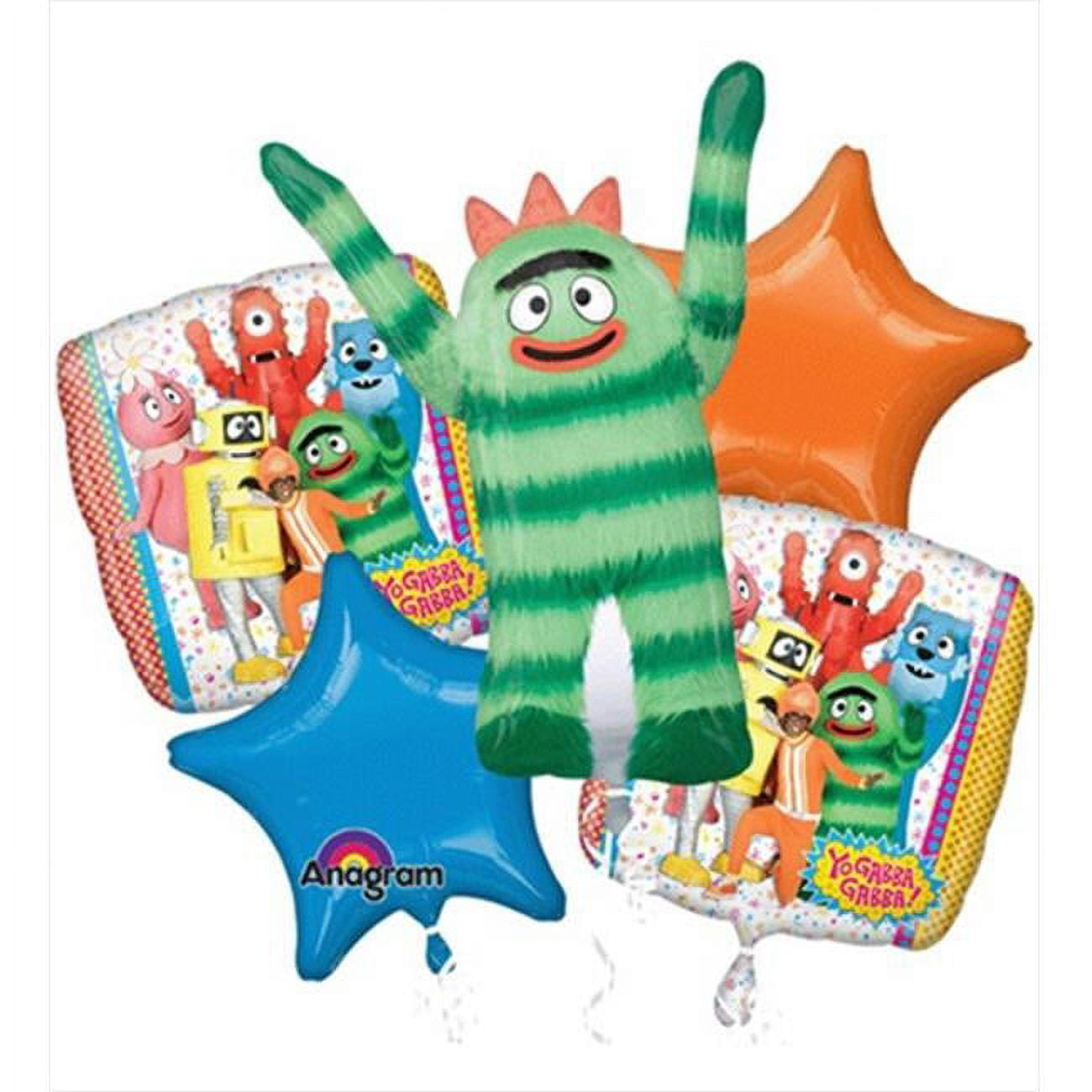 Funny Party Hats ab129 Yo Gabba Gabba Bouquet Of Balloons
