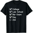 Funny Passed the Bar Eam Checklist Attorney TShirt