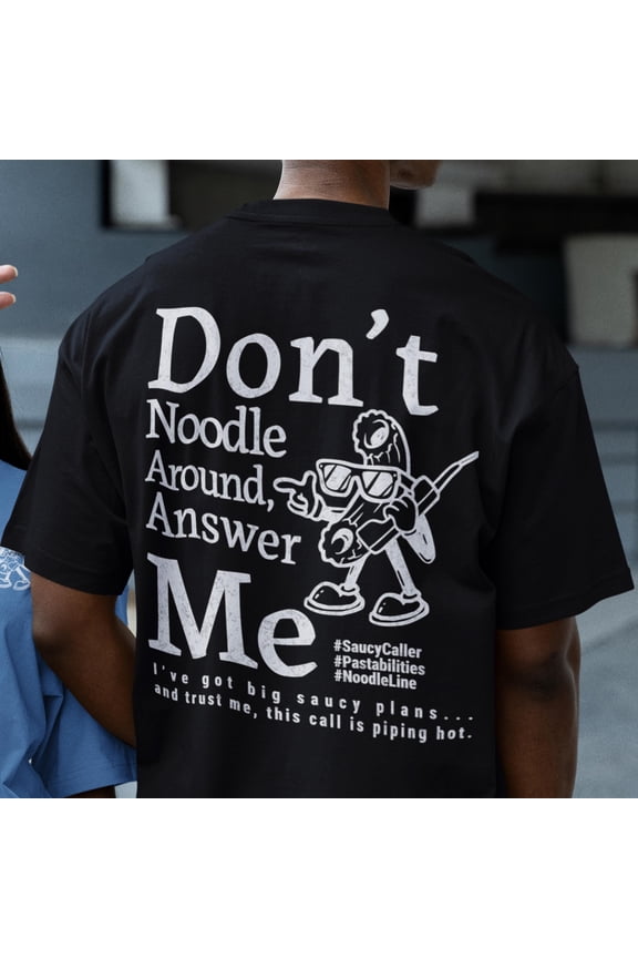 Funny Pasta Shirt – Hand-Drawn Retro Cartoon Tee, Silly Foodie Gift, Thug Graphic T-Shirt