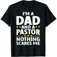 thumbnail image 1 of Funny Pastor Appreciation Art For Men Dad Preacher Christian Cotton T-Shirt, 1 of 5