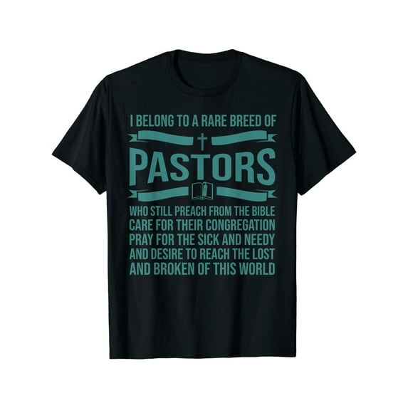 Funny Pastor Appreciation Gift Christian Men Letter Style 100% Men's T-Shirt Sports Casual Wear Fresh and Breathable Design Fashion Print Pattern Unique Original Design