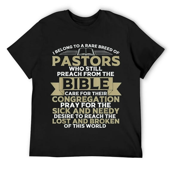 Funny Pastor Appreciation Gift Christian Preacher Men Women T-Shirt Black 3X-Large