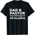 thumbnail image 1 of Funny Pastor Dad Shirt Thou Shall Laugh At All My Jokes Gift T-Shirt, 1 of 3