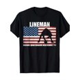 thumbnail image 1 of Funny Patriotic Football Lineman Graphic Vintage Grunge Y2k Cotton Men's Women's Unisex T-Shirt, 1 of 6