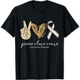 thumbnail image 1 of Funny Peace Love Cure Lung Cancer Awareness Gift T-Shirt, 1 of 3