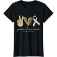 thumbnail image 1 of Funny Peace Love Cure Lung Cancer Awareness Gift T-Shirt, 1 of 3
