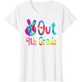 thumbnail image 1 of Funny Peace Out 4th Grade Tie Dye Graduation Last Day Of School Gift T-Shirt, 1 of 3