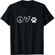 Funny, Peace Sign Heart Paw Print T-shirts. Sarcastic Joke