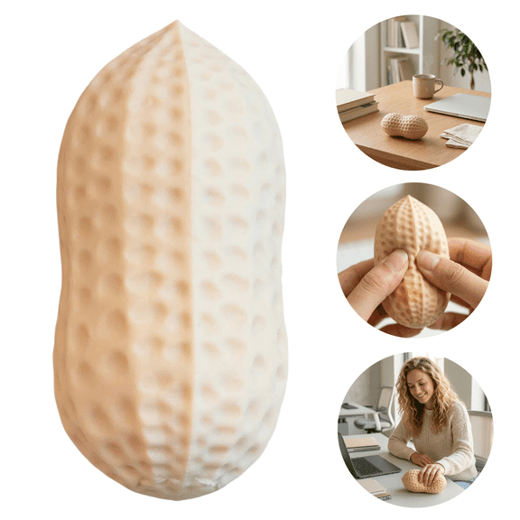 Funny Peanut Shape Squeeze Ball for Stress, Slow Rising Soft Putty Fidget, Silent Anxiety Relief Gadget for Home Office, Random Color Sent