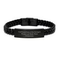 thumbnail image 1 of Funny Pediatrician Gifts from Friends for Birthday, Interlaced Leather Bracelet Inspirational Quote, God Found Some Of The Strongest Women And Made Them Pediatrician, 1 of 6