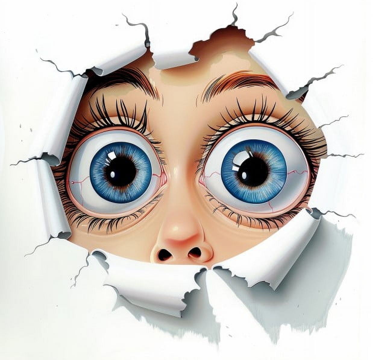 Funny Peeking Passenger Car Sticker. Unique Vinyl Decal Featuring a ...
