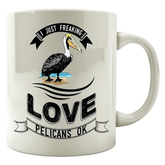 Pelican 11 oz Coffee Mug - Pelecanidae Humor White Ceramic Gift