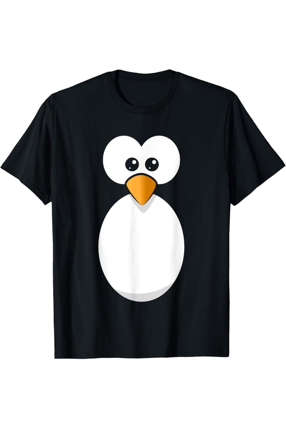 Funny Penguin Face Design or Easy Costume Black Penguin T-Shirt