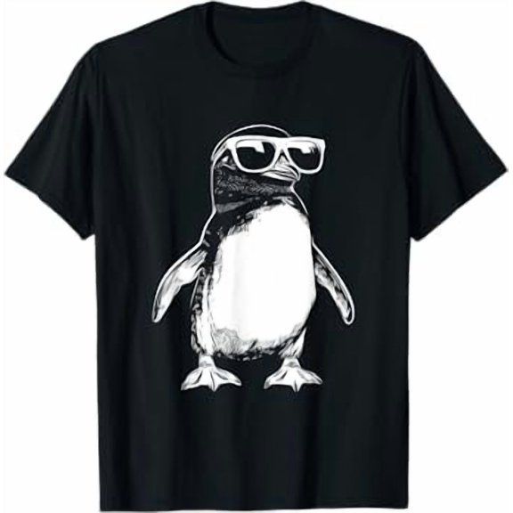 Funny Penguin Sunglasses Graphic T-Shirt