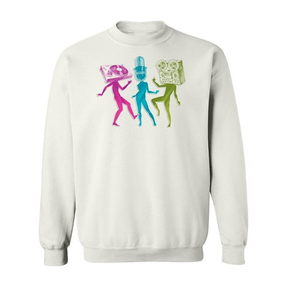 Funny People Dancing Sweatshirt Men -Image by Shutterstock, Male XX-Large