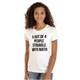 thumbnail image 1 of Funny People Struggle With Math Womens Fitted Plus Size Graphic Tee Brisco Brands 2X, 1 of 5
