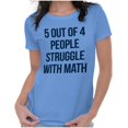 thumbnail image 1 of Funny People Struggle With Math Women's T Shirt Ladies Tee Brisco Brands X, 1 of 6