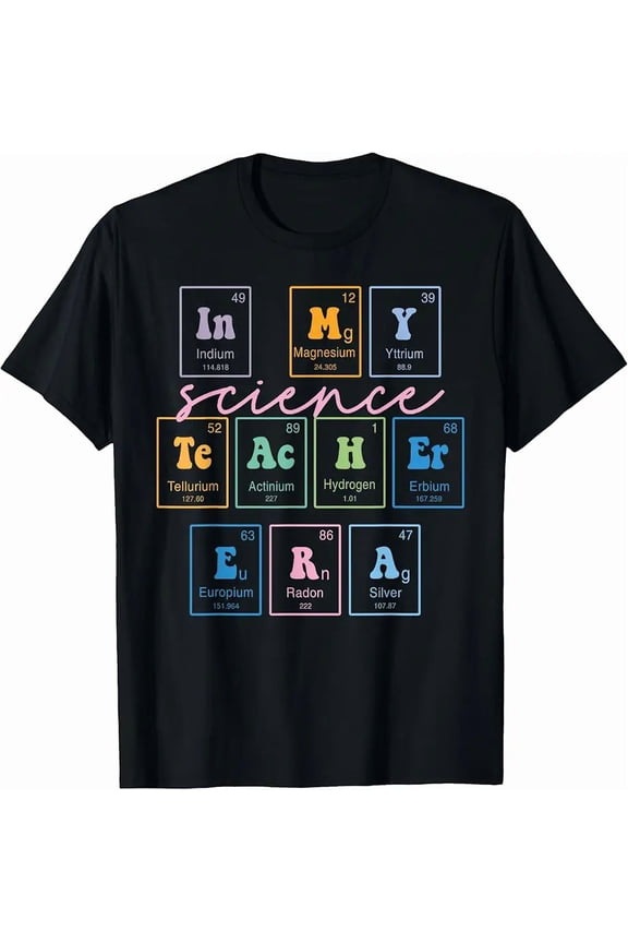 Funny Periodic Table Elements Science Teacher Unisex Graphic Short Sleeve T-Shirt