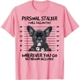 thumbnail image 1 of Funny Personal Stalker Black French Bulldog Softstyle Unisex T-Shirt, 1 of 5