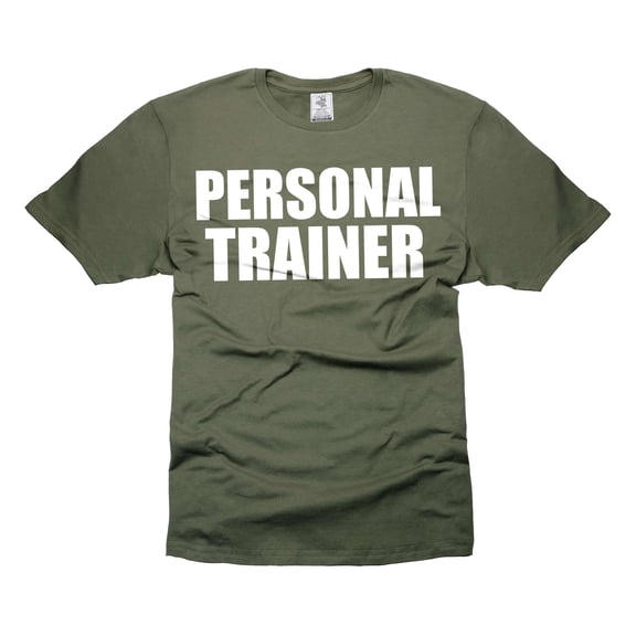 Funny Personal Trainer Shirt Fitness Instructor Shirt Funny Gym Trainer Shirt Gym Gifts (Large Military Green)