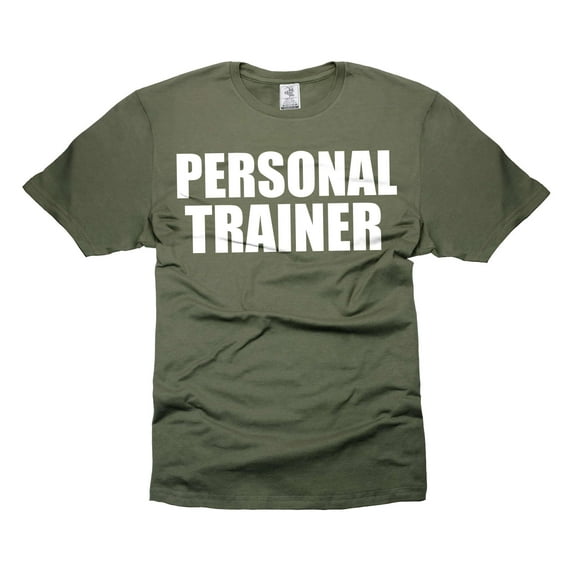 Funny Personal Trainer Shirt Fitness Instructor Shirt Funny Gym Trainer Shirt Gym Gifts (Large Military Green)