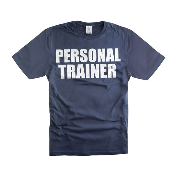 Funny Personal Trainer Shirt Fitness Instructor Shirt Funny Gym Trainer Shirt Gym Gifts (Medium Navy Blue)