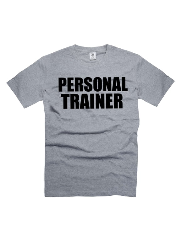Funny Personal Trainer Shirt Fitness Instructor Shirt Funny Gym Trainer Shirt Gym Gifts (Small Grey)
