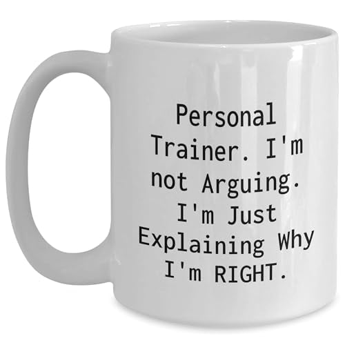 Funny Personal Trainer White Coffee Mug Gifts from Men to Women Friends Coworkers Family - Valentine's Day Unique Personal Trainer Quote