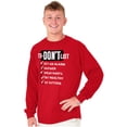 thumbnail image 1 of Funny Pessimist To Don't List Lazy Long Sleeve TShirt Men Women Brisco Brands L, 1 of 6