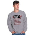 thumbnail image 1 of Funny Pessimist To Don't List Lazy Sweatshirt for Men or Women Brisco Brands X, 1 of 6