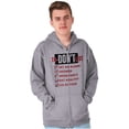 thumbnail image 1 of Funny Pessimist To Don't List Lazy Zip Up Hoodie Men's Women's Brisco Brands M, 1 of 6