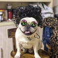 thumbnail image 1 of Funny Pet Dress Up Wig Dog Cat Party Attire Festival Event Birthday Photo Travel Outfit - Medium Large Dog Cat Wig （Black）, 1 of 8