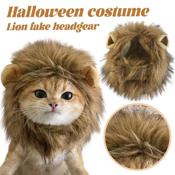 Funny Pet Lion Hat Headgear For Cats, Dogs, And Other Small To Medium Pets, Designed To Transform Your Furry Friends Into Playful Lions For Holiday Celebrations, Wild, Playful,