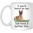 thumbnail image 1 of Funny Pet Lover Gifts Belgian Malinois Red Fawn Can Live Better Christmas 2022 Gifts White Coffee Mug White 11oz, 1 of 5