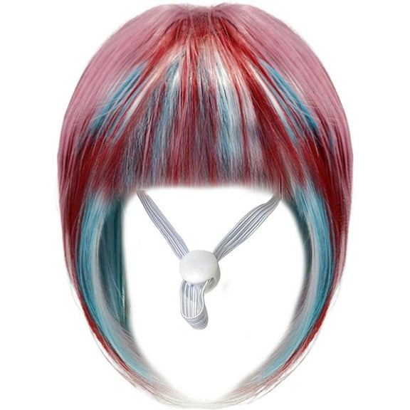 Funny Pet Wig for Small Dogs Cats, Colorful Long Hair Costume Wig Party Accessory