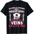 thumbnail image 1 of Funny Phlebotomy Tee Nurse Needles and Veins Gift T-Shirt, 1 of 4