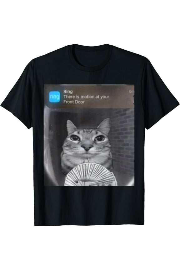 Funny Phone Ring Cat with Motion Nofication Meme Unisex T-Shirt for Men Women Kids Toddler