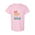 thumbnail image 1 of Funny Photographer And Videographer Quote Eat Sleep Edit Repeat Unisex T-Shirt, up to size 5XL, 1 of 2