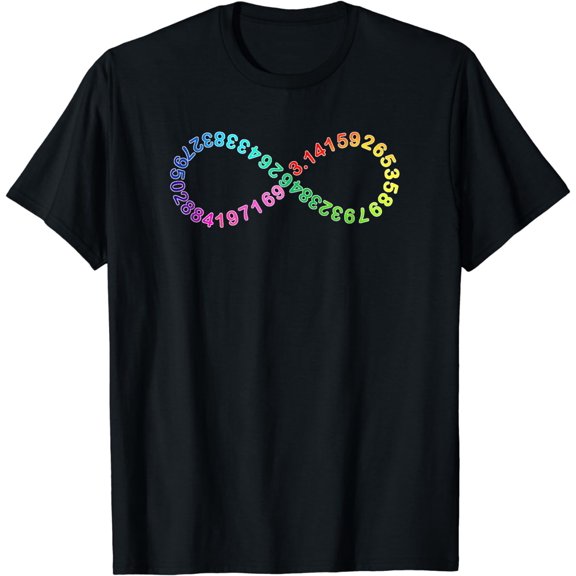 Funny Pi Day Math Digits of Pi Infinity Rainbow T-Shirt