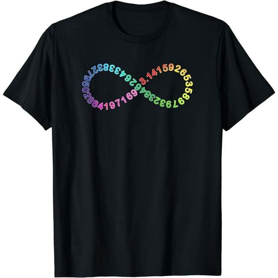 Funny Pi Day Math Digits of Pi Infinity Rainbow T-Shirt