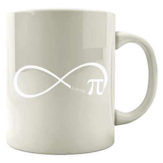 Funny Pi 11 oz Coffee Mug - Infinity Numbers Humor White Ceramic Gift