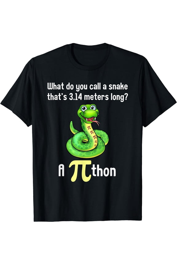Funny Pi day Puns Pithon Math Teacher Jokes Women Men Kids T-Shirt