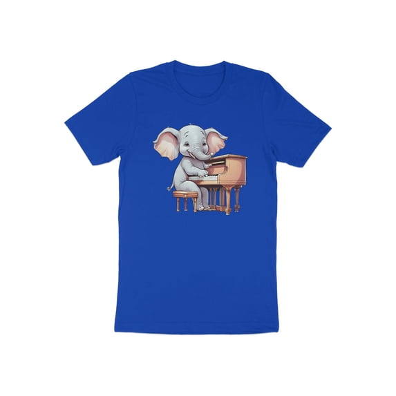 Funny Piano Player Pianist Teacher Musician Elephant Gift T-Shirt Piano Lover Music Teacher Birthday Holiday Present Men Women Kids Tshirt