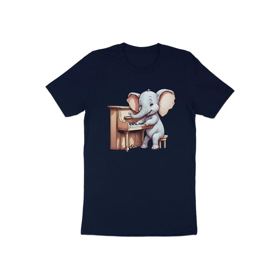 Funny Piano Player Pianist Teacher Musician Elephant Gift T-Shirt Piano Lover Music Teacher Birthday Holiday Present Men Women Kids Tshirt