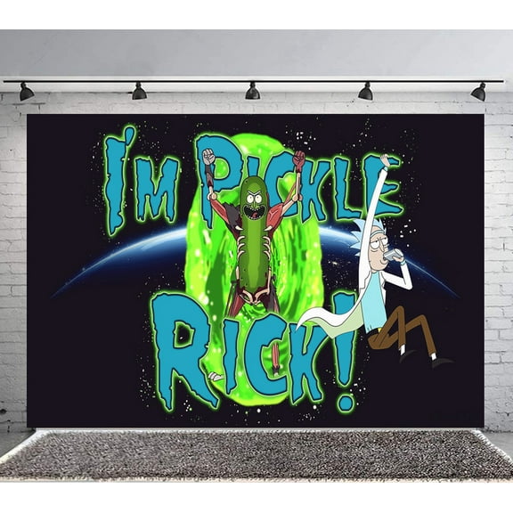 Funny Pickle Backdrop Banner Party Supplies Poster Movie Theme Background for Photography Birthday Decorations