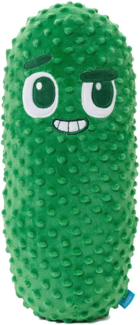 Funny Pickle Dog Toy Big Dill Bill Plush Dog Toy with Squeaker and Crinkle Interactive Stuffed Dog Toy Durable Plush Chew Toy for Puppies Small Medium Large Dogs