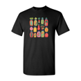 thumbnail image 1 of Funny Pickle Foodie Colorful Vegetable Linocut Illustration Design Unisex T-Shirt, up to size 5XL, 1 of 2
