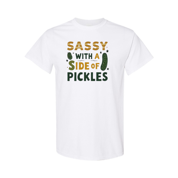 Funny Pickle Lover Sassy Foodie Humor Quote Graphic Unisex T-Shirt, up to size 5XL