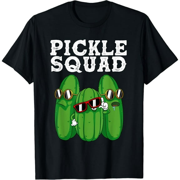 Funny Pickle Squad Novelty Gift Men Kids Big Dill Gang Lover T-Shirt